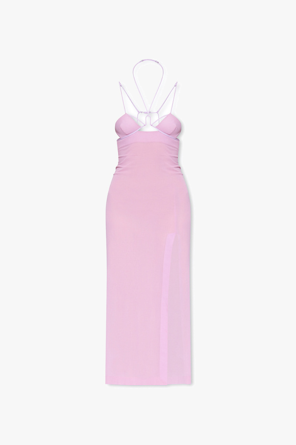 VIP【関税送料無料】希少 Sportmax Naro Long Dress Sleeveless dress with tulle, black | Sportmax